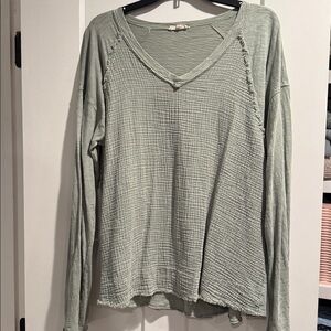 Easel Sage Green Knit Top